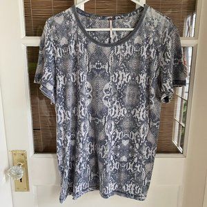 Free People Snakeskin Tee